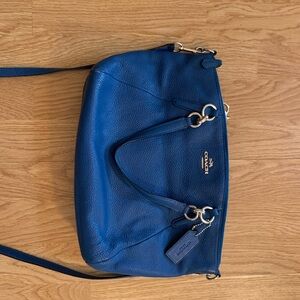 Coach Royal Blue Leather Shoulder Bag